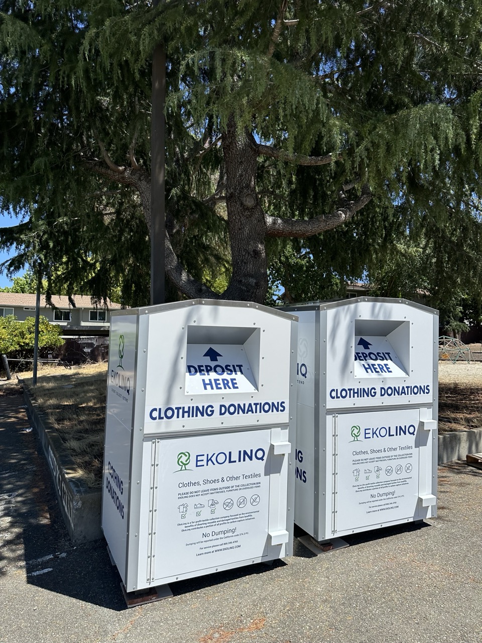 Images of our dropboxes in the parking lot of the Rock Bible Church.