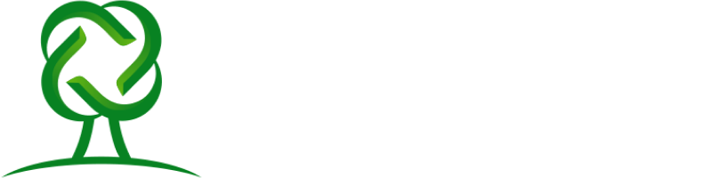 The EkoLinq Logo: A white tree with a circular pattern on a gradient background.